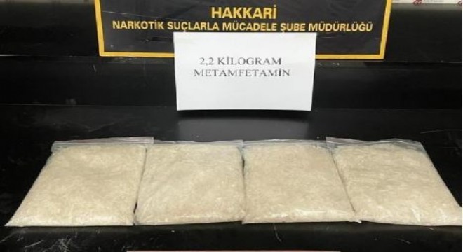 2 kilo 200 gram metamfetamin ele geçirildi