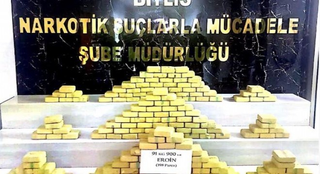 92 kilo uyuşturucu ele geçirildi