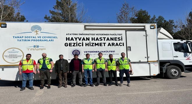 ATAUNİ gezici hayvan hastanesi deprem bölgesinde