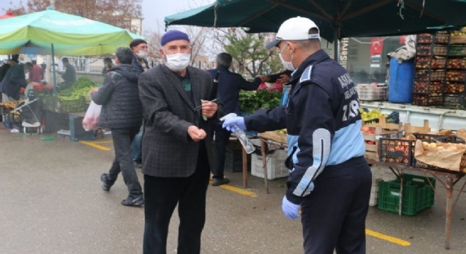 Aşkale de 7 hafta sonra pazar kuruldu