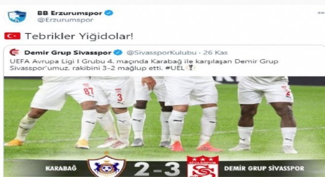 Dadaşlardan Yiğidolara tebrik mesajı