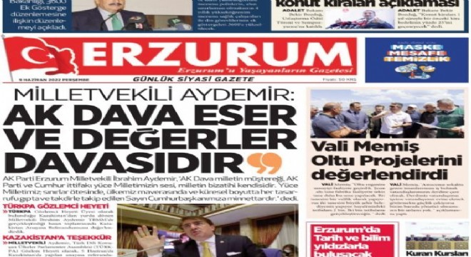 ERZURUM Gazetesi 30’uncu gurur yılında