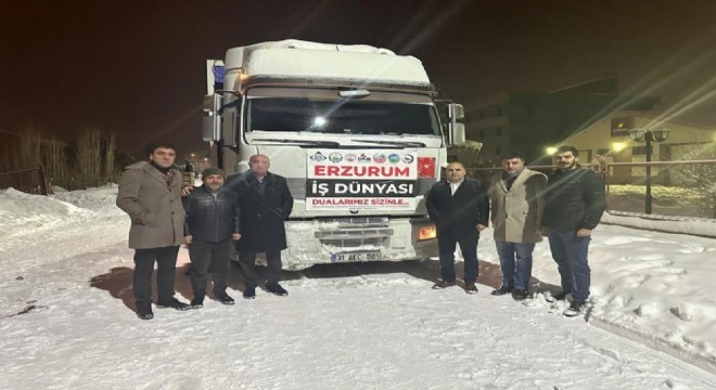 Erzurum iş dünyasından depremzedelere destek