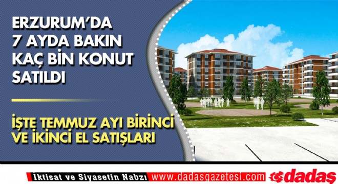 Erzurum’da 7 ayda bakın kaç bin konut satıldı