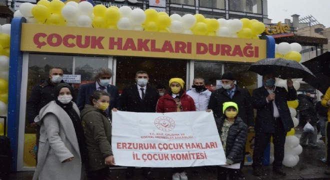Erzurum’da  Çocuk Hakları Durağı  açıldı