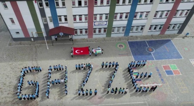 Ortaokul öğrencilerinden Gazze ye destek