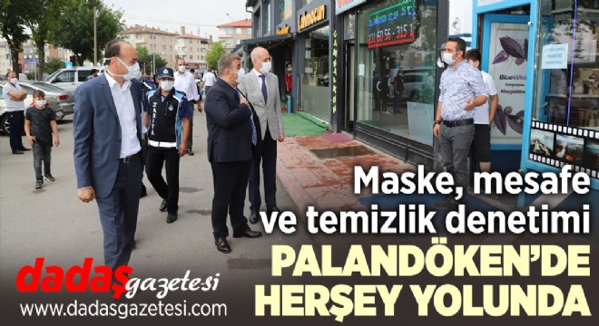 Palandöken’de maske, mesafe ve temizlik denetimi