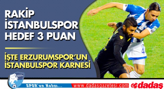 Rakip İstanbulspor, hedef 3 puan