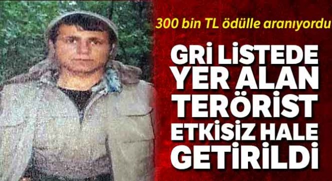 Öldürülen 5 teröristten biri Gri Liste’de